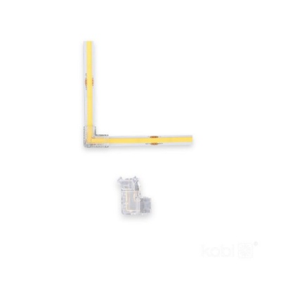 Rohová spojka na prepojenie 8 mm COB LED pásov Kobi