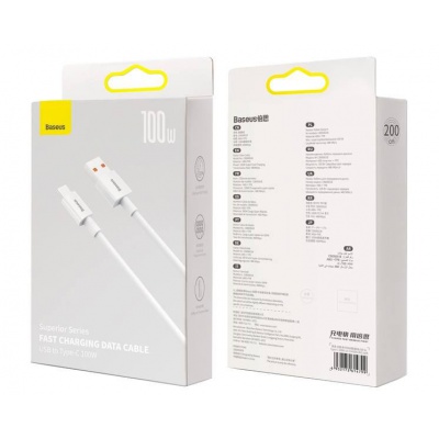 Kábel Baseus superior USB - USB-C biely 2m 66W Kábel Baseus superior USB - USB-C biely 2m 66W