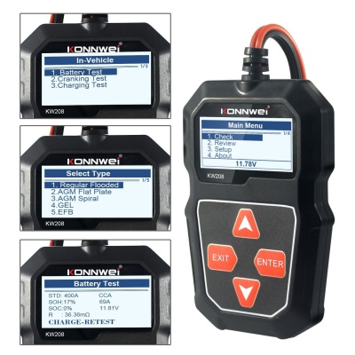 Tester batérii Konnwei KW208 Tester batérii Konnwei KW208
