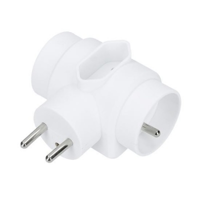 Zásuvková rozvodka 2.5A+2x10A 230V biela
