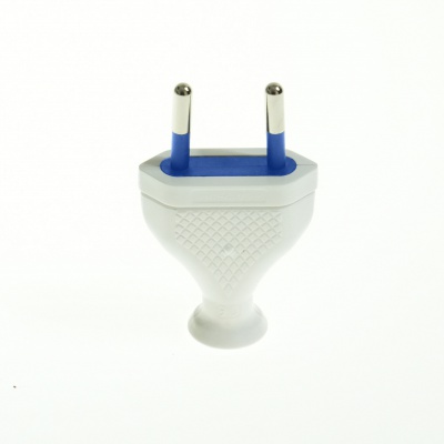 Sieťová zástrčka 230V plochá 2pin WT-1 biela