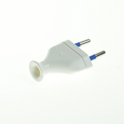 Sieťová zástrčka 230V plochá 2pin WT-1 biela