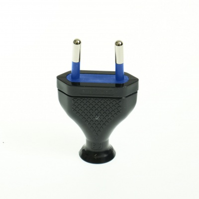 Sieťová zástrčka 230V plochá 2pin WT-1 čierna