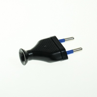 Sieťová zástrčka 230V plochá 2pin WT-1 čierna