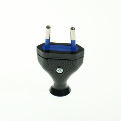 Sieťová zástrčka 230V plochá 2pin WT-1 čierna