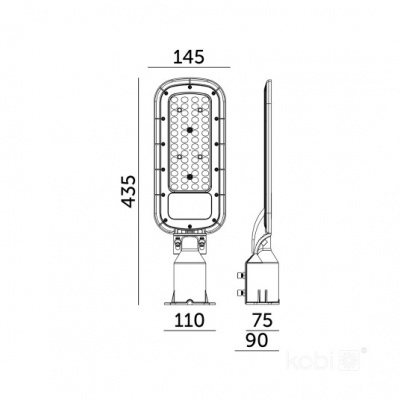 Pouličné LED svietidlo BRELUXO 50W IP65 4000K