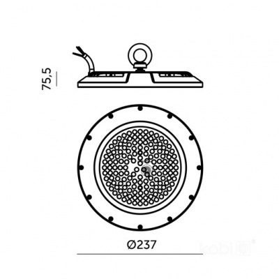 Závesné LED svietidlo GRAZA IP65 100W