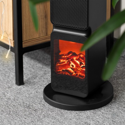 Stĺpový elektrický ohrievač PTC s imitáciou krbu TEESA 800/2000W