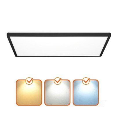 Stropné LED svietidlo NIVERA SQUARE 32W 3CCT IP54 Premium čierne