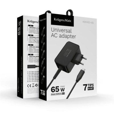 Univerzálny napájací adaptér 65W s PD, 7 koncoviek