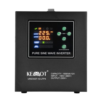 Záložný zdroj  PROsinus-1500-LFP4 12V 1500VA/1050W KEMOT čierny