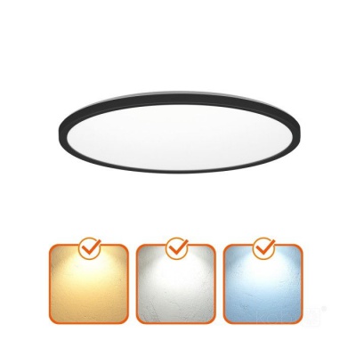 Stropné LED svietidlo NIVERA CIRCLE 32W 3CCT IP54 Premium čierne