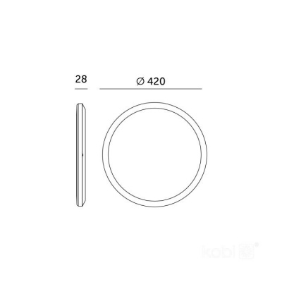 Stropné LED svietidlo NIVERA CIRCLE 32W 3CCT IP54 Premium čierne