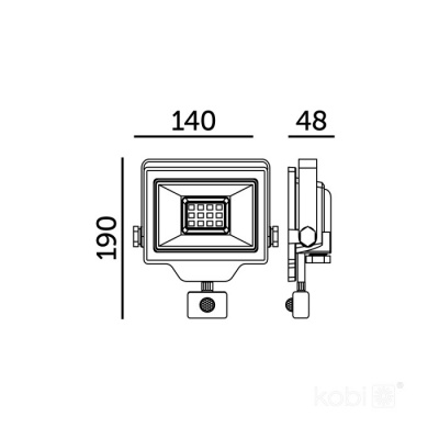 LED Reflektor DELYO MHNC 30W 4000K IP54 senzor Premium