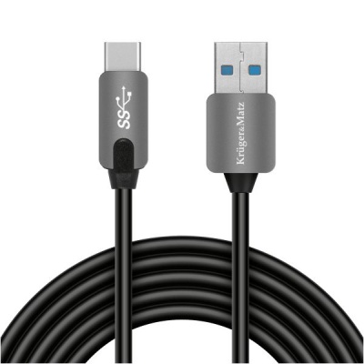Kábel USB 3.0V - USB typ C 5G 1m  Kruger&Matz Kábel USB 3.0V - USB typ C 5G 1m  Kruger&Matz