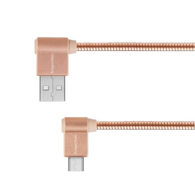 Kábel USB - USB typ C rohový 1m  3A Kruger&Matz