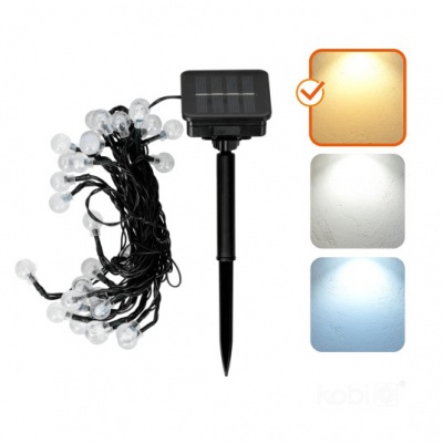 Dekoratívne solárne osvetlenie SOLAR 30 LED AURA 3000K LED2B