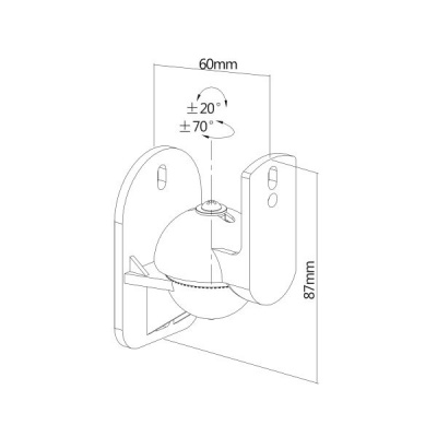 Držiak nástenný pre reproduktory max 3.5kg