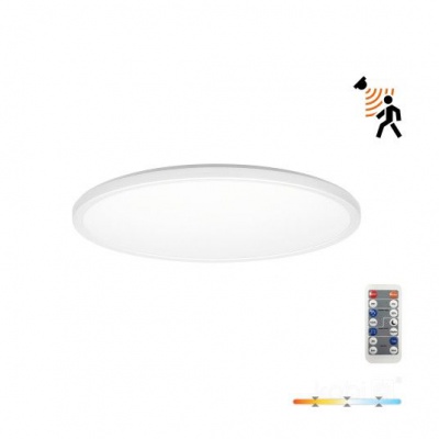 Stropné LED svietidlo NIVERA CIRCLE 12W 3CCT IP54 biele senzor