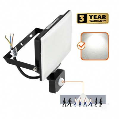 LED Reflektor DELYO MHNC 50W 4000K IP54 senzor Premium