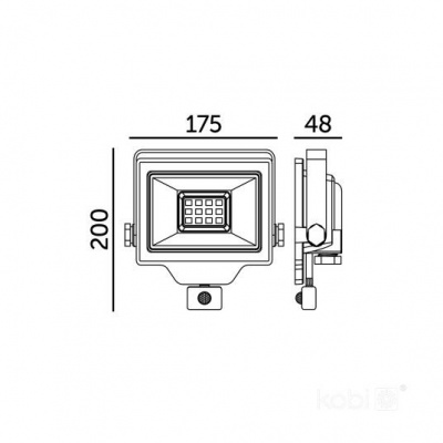 LED Reflektor DELYO MHNC 50W 4000K IP54 senzor Premium