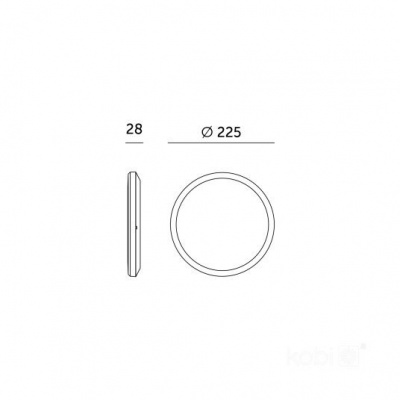 Stropné Led svietidlo NIVERA CIRCLE 12W 3CCT IP54 senzor čierne
