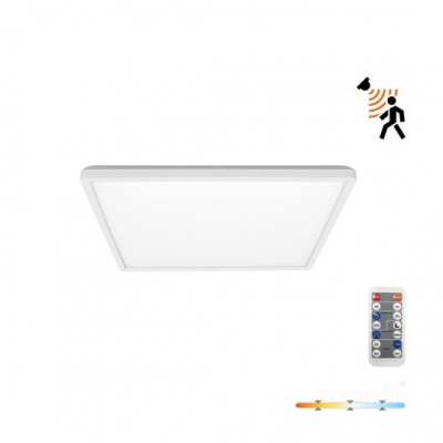 Stropné LED svietidlo NIVERA SQUARE 12W 3CCT IP54 senzor biele