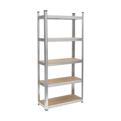 Kovový úložný regál 150x70x30 strieborný Rebel