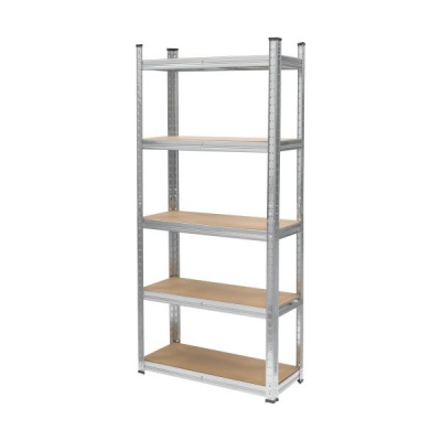 Kovový úložný regál 150x70x30 strieborný Rebel