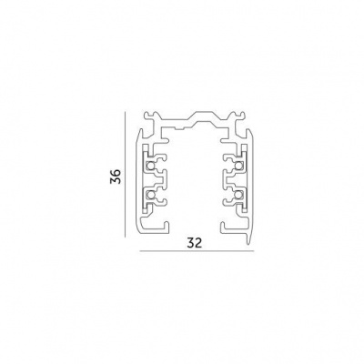 Lišta 3 vodičová 2m čierna pre LED NEXTRACK