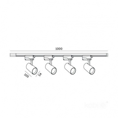 Svietidlo koľajnicové NEXTRACK GO 4xGU10 1m biele