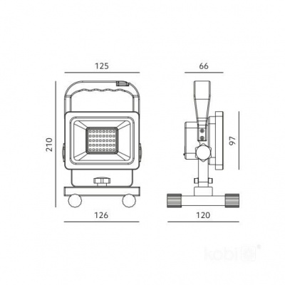 Prenosný LED reflektor TIGRA 20W 4000K IP54