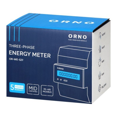 Elektromer OR-WE-529 3-fázový, LCD, MID, 100A, DIN, RS-485 port