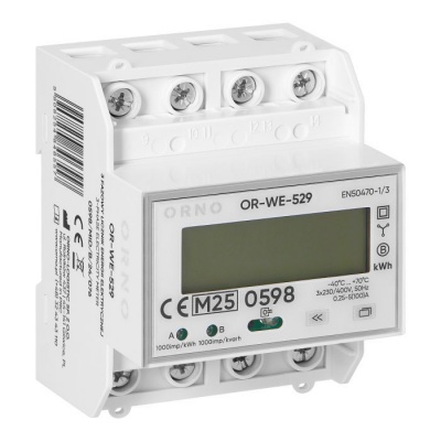 Elektromer OR-WE-529 3-fázový, LCD, MID, 100A, DIN, RS-485 port