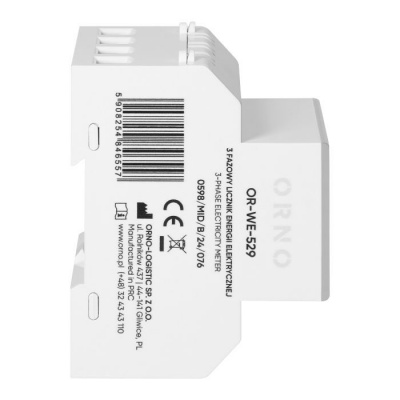 Elektromer OR-WE-529 3-fázový, LCD, MID, 100A, DIN, RS-485 port