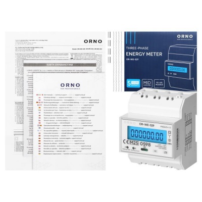 Elektromer OR-WE-529 3-fázový, LCD, MID, 100A, DIN, RS-485 port