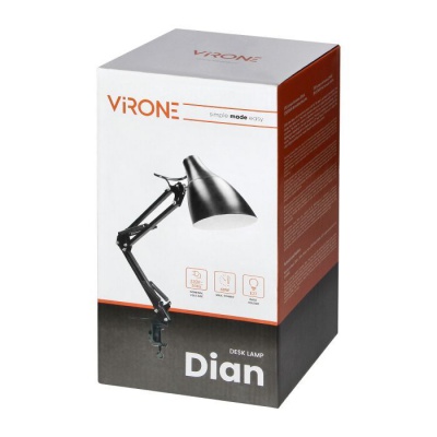 Stolná kovová lampa DIAN biela, E27, 10W