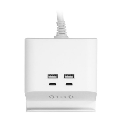 Predlžovací kábel s bezdrôtovým nabíjaním 4xUSB 2x230V