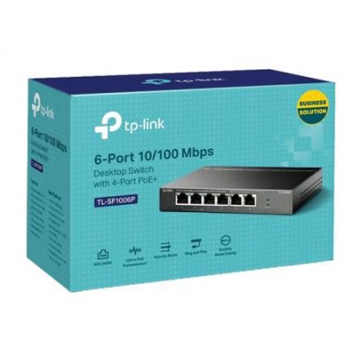 Switch TP-LINK TL-SF1006P PoE 6 portov 10/100Mbps (4xPoE)