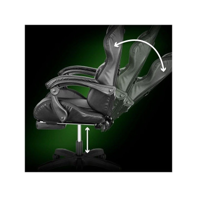 Herné masážne kreslo Warrior GX-150 Kruger&Matz čierne LED