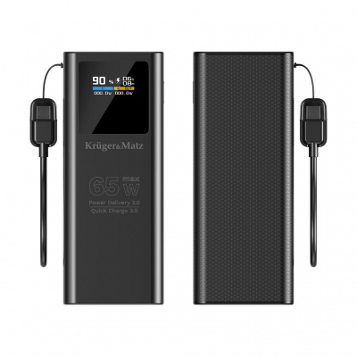 PowerBank Kruger&Matz 20000 mAh Li-ion 65W s funkciou QC a PD