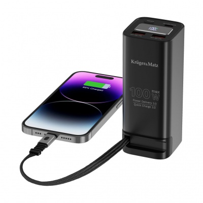PowerBank Kruger&Matz 20000 mAh Li-ion 100W s funkciou QC a PD