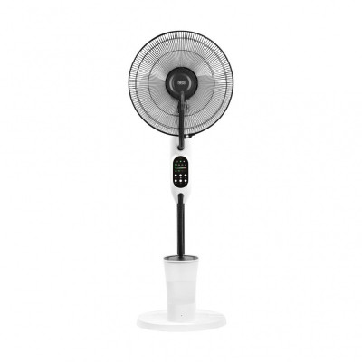 Stojaci ventilátor s funkciou hmly - biely