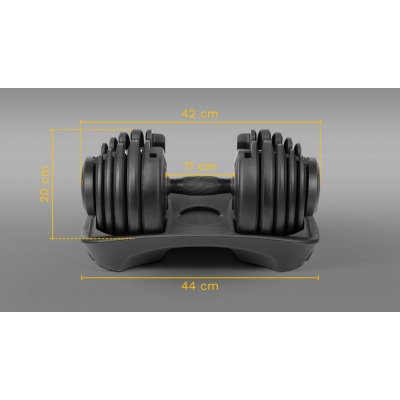 Nastaviteľná liatinová činka, 2,5 - 24 kg