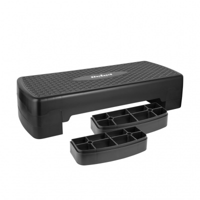 Fitness stepper, 3 výškové stupne, 68cm, BLACK