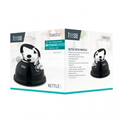 Kanvica z nehrdzavejúcej ocele s píšťalkou 3L