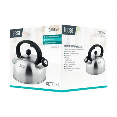 Kanvica z nehrdzavejúcej ocele s píšťalkou 2L