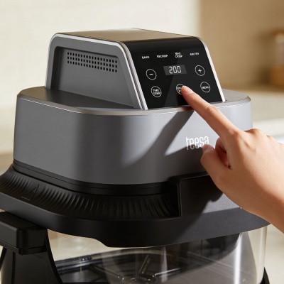 Teplovzdušná beztuková fritéza TEESA GLASS AIR FRYER 4L, 1,5 L