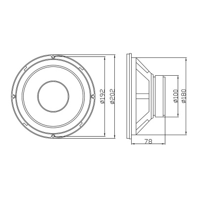 Basový reproduktor BLOW B-200 8" 150W 8Ohm