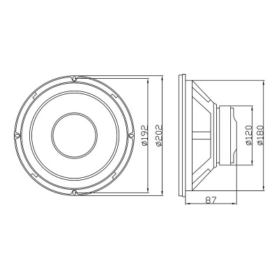 Basový reproduktor BLOW A-200 8" 300W 4 Ohm